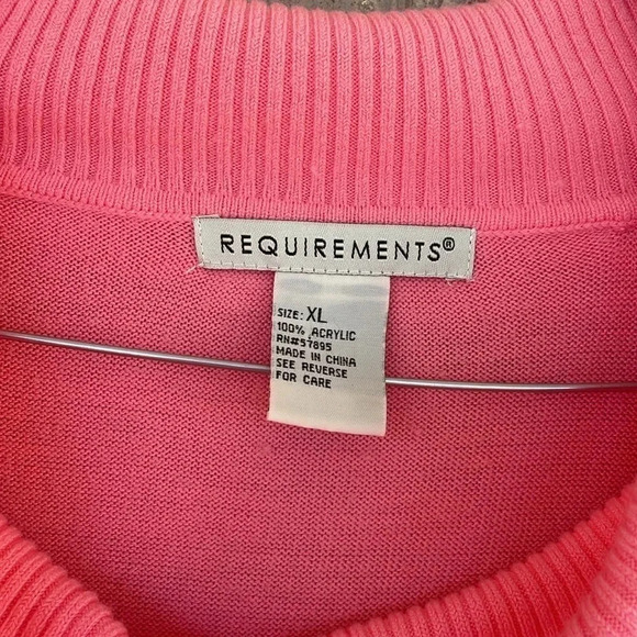 Requirements Pink Cowl Neck Textured Lightweight Sweater - Picture 2 of 7